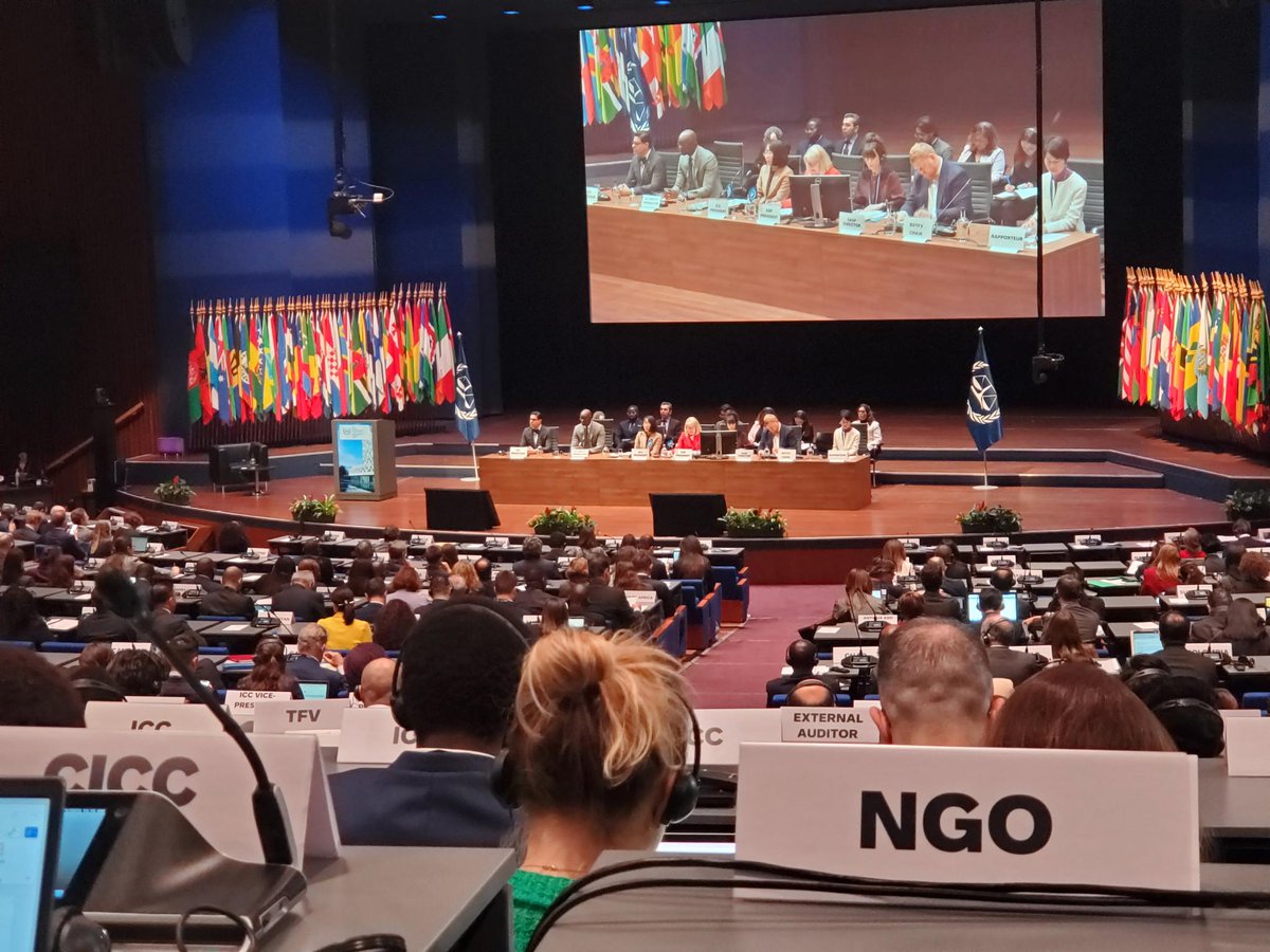 fidh_en's tweet photo. 🔴 FIDH is at #ASP24, a decisive moment at a time where the @IntlCrimCourt and its supporters are under attack. 

#ICC principals at opening plenary addressed concerns and recommendations,  shared by FIDH: 🔗https://t.co/XhAi4P14UK https://t.co/ELsRM1z217
