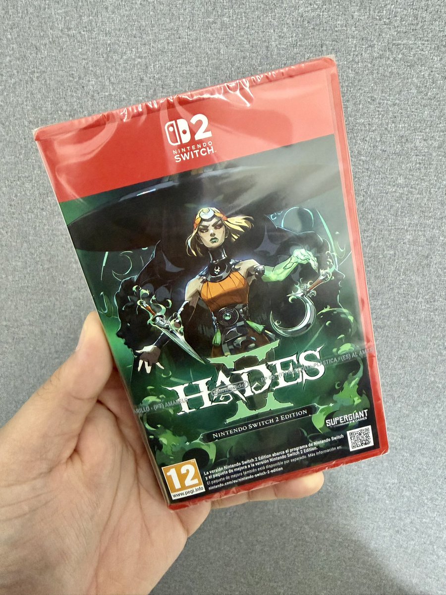 Suacio's tweet image. Ha caído mi primer juego físico (completo) para #Switch2 😍😎, aún no tengo la consola pero!!! Es que esta versión viene con la versión de #Switch1 así que es como un 2x1, ha caído #Hades2 #HadesII de @SupergiantGames
