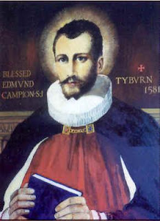 365selecciones's tweet image. Edmundo Campion S.J. y compañeros (1540-1581). Mártires ingleses. Sacerdote Jesuita, hijo de un librero católico. Su testimonio y su martirio, preservó el Catolicismo en Inglaterra.