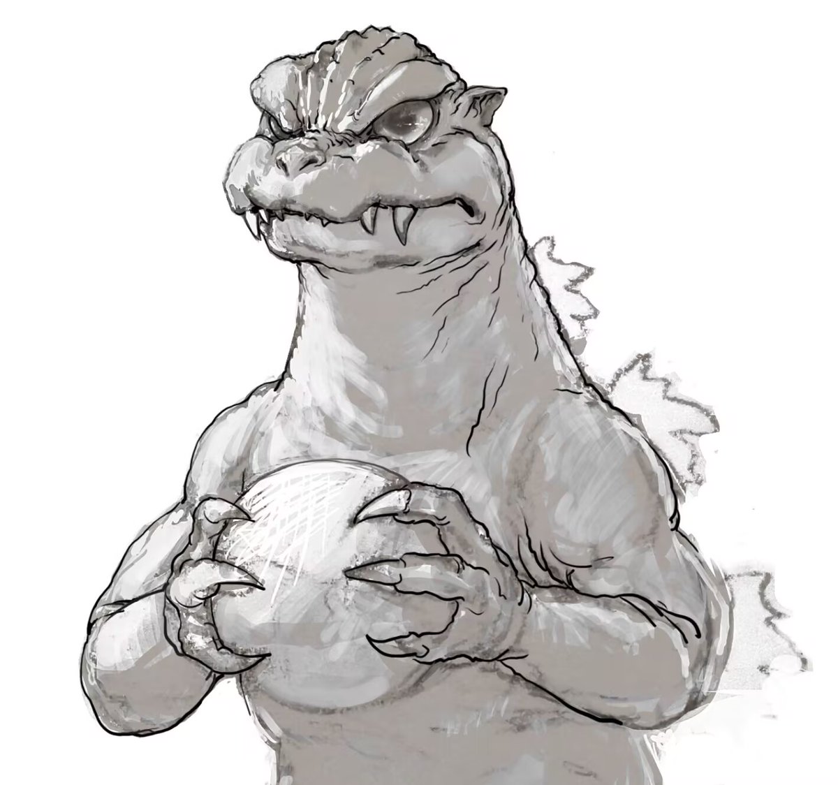 I attempted a design that captured the overall look of a Showa Godzilla, not one tied to a specific year. Based on MosuGoji, I added '54/'55 ears and claw details, and used the later Showa body proportions. The result, however, resembled the Heisei and Millennium versions more.