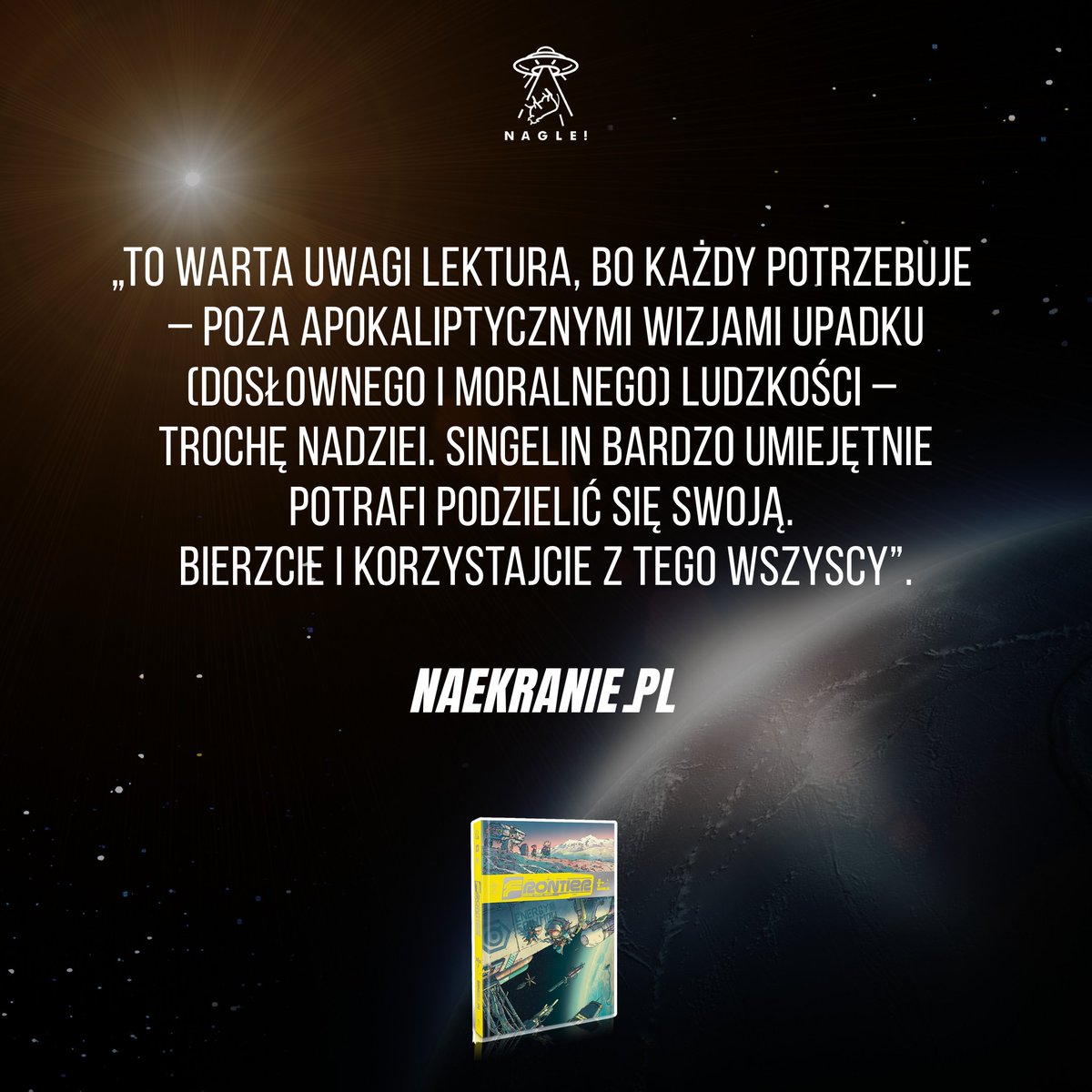 NAGLECOMICS's tweet image. 📢Ziemia dusi się z powodu wyeksploatowania swoich zasobów, ostatnią nadzieją ludzkości są niezbadane przestrzenie poza granicami Układu Słonecznego! #książki #komiksy #kultura #sztuka #naglecomics