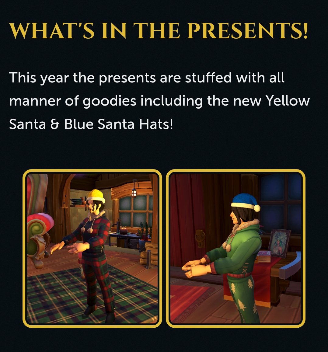 New Santa hats. Hopefully luck is on my side this year like last year