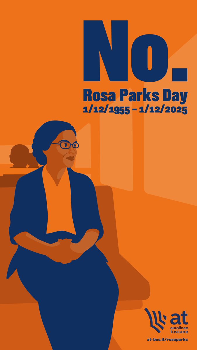 Kyoto_Club's tweet photo. 70 anni fa il “NO” di Rosa Parks cambiava la storia.
Per Rosa Parks Day, autolinee toscane (at) dedica una campagna che ricorda la forza di quel gesto e l’importanza di difendere ogni giorno dignità e uguaglianza.
Un messaggio che continua a viaggiare sugli autobus.
@at_informa https://t.co/5Y5Hjecgpt
