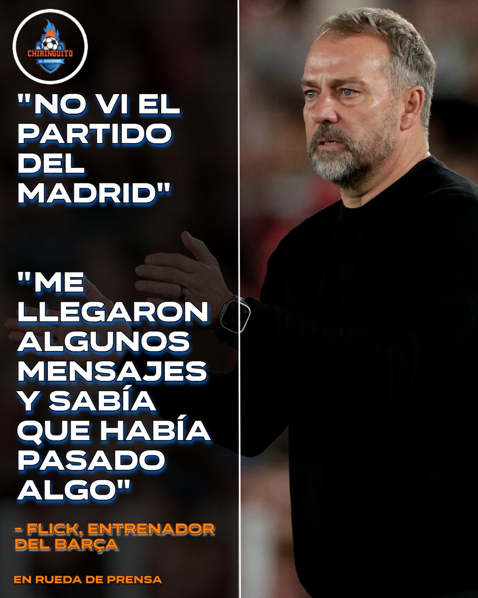 elchiringuitotv's tweet image. ❌ FLICK NO VIO el GIRONA-MADRID:

😂 &quot;Me llegaron algunos mensajes, me levanté de la cama y vi el resumen&quot;.