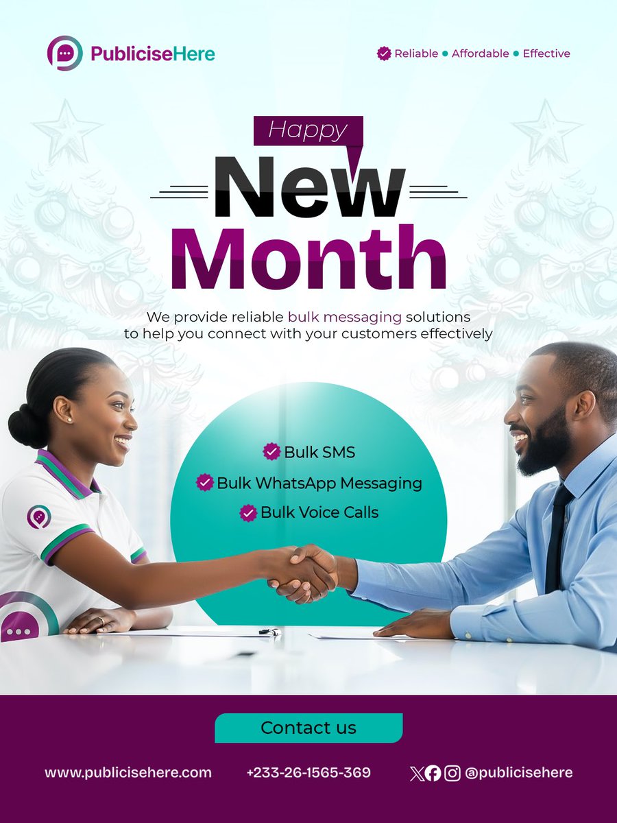 thejaylit_'s tweet image. HAPPY NEW MONTH FROM PUBLICISE HERE 🎉

_A new month means new opportunities! 🚀_
_Stay connected, stay ahead with a reliable bulk messaging from @publicisehere 

Our Services Are;
☑️Bulk WhatsApp Messaging 💬
☑️Bulk SMS💬
☑️Bulk Voice Calls📞

Don’t have an account yet? Sign up…