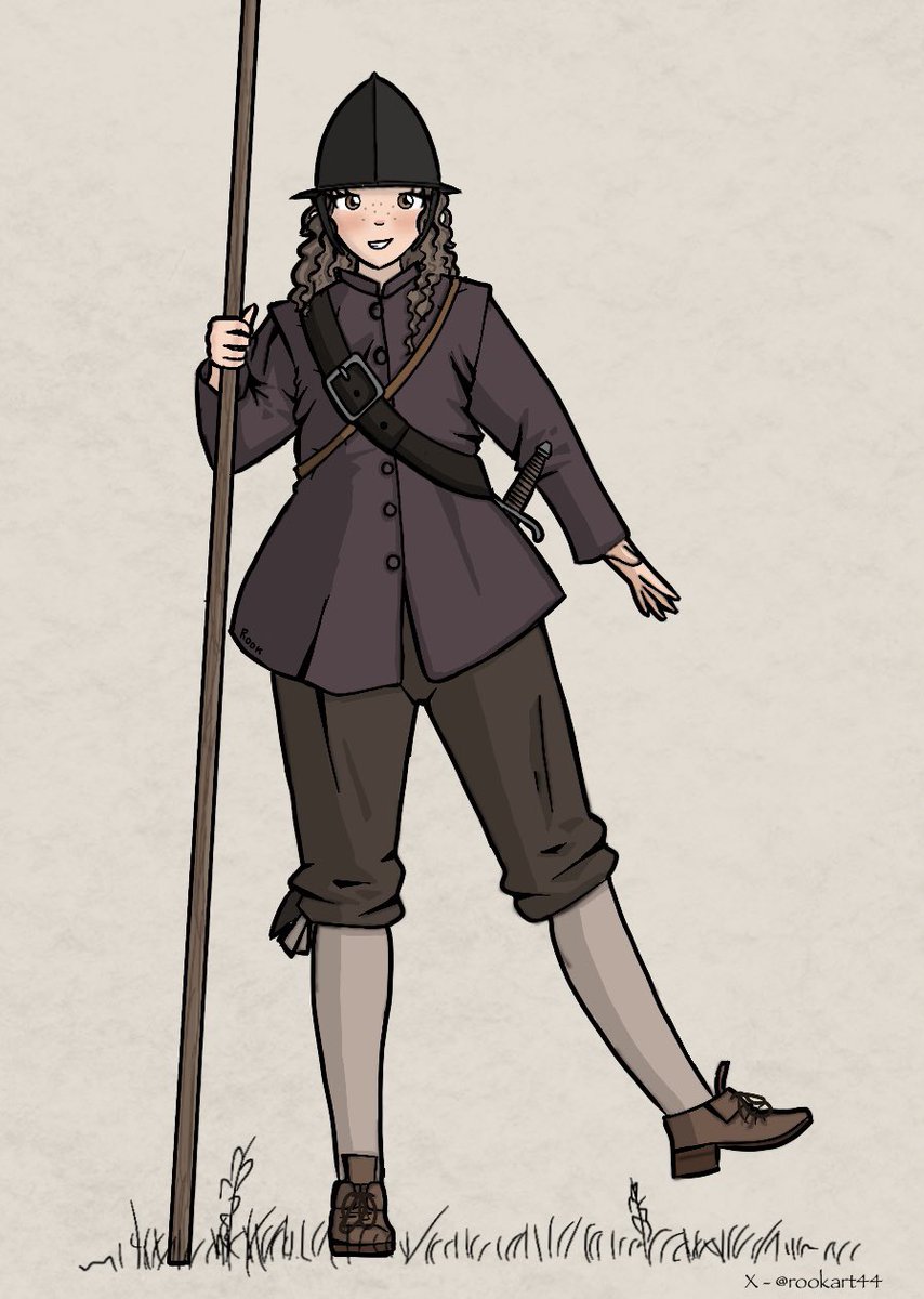 Another new royalist pike lady. 

This time showing the lack of standardisation/supply of equipment faced by both sides during the English civil war. This was particularly apparent with the royalists, especially early on in the conflict. Some regiments were however better