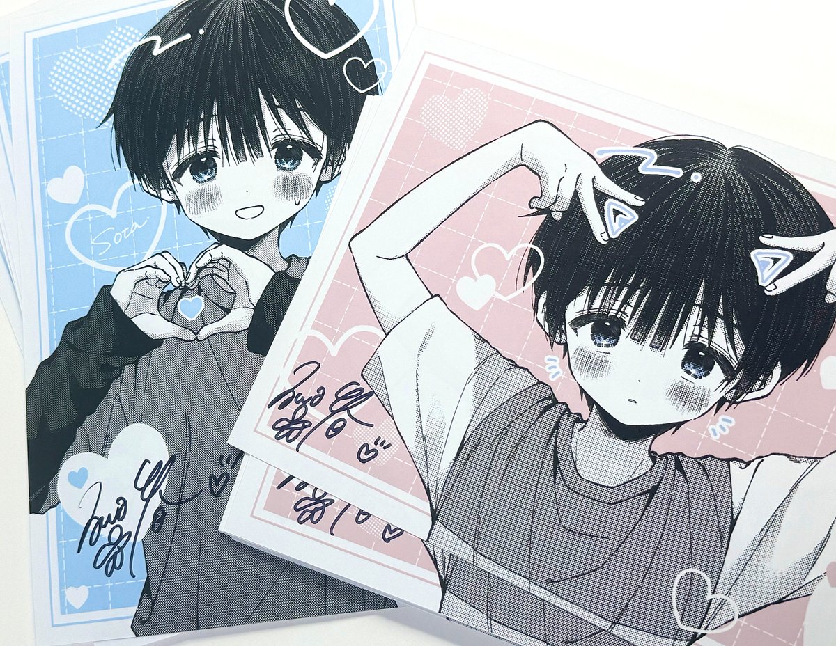 A賞、B賞です。 A賞の直筆サイン入りブロマイドは、A5ワイドサイズで