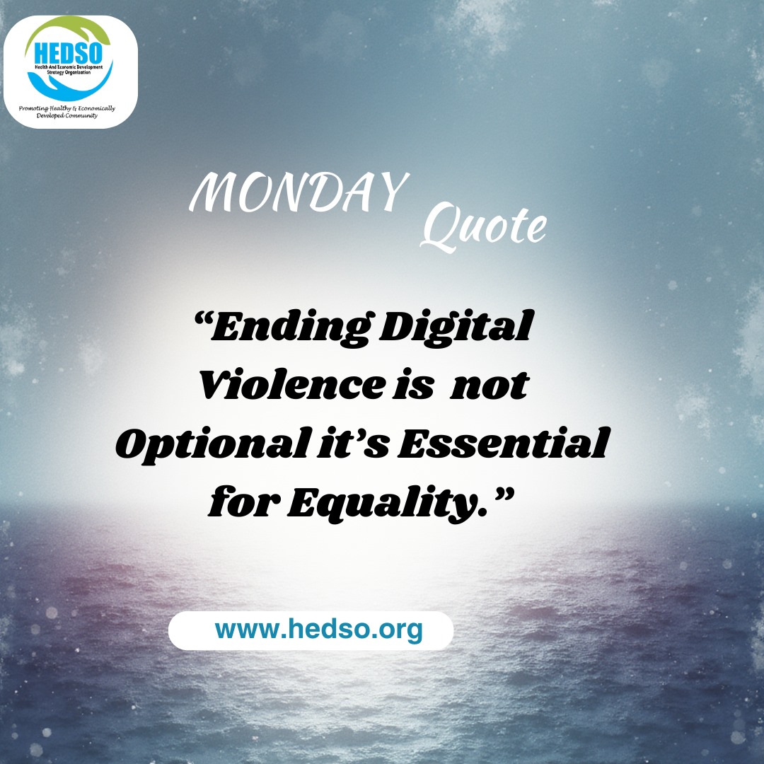 Ending digital violence is essential for equality  not a choice.
Let’s protect, empower, and uplift every woman and girl online.
#EndDigitalViolence #SafeDigitalSpaces #HEDSO
