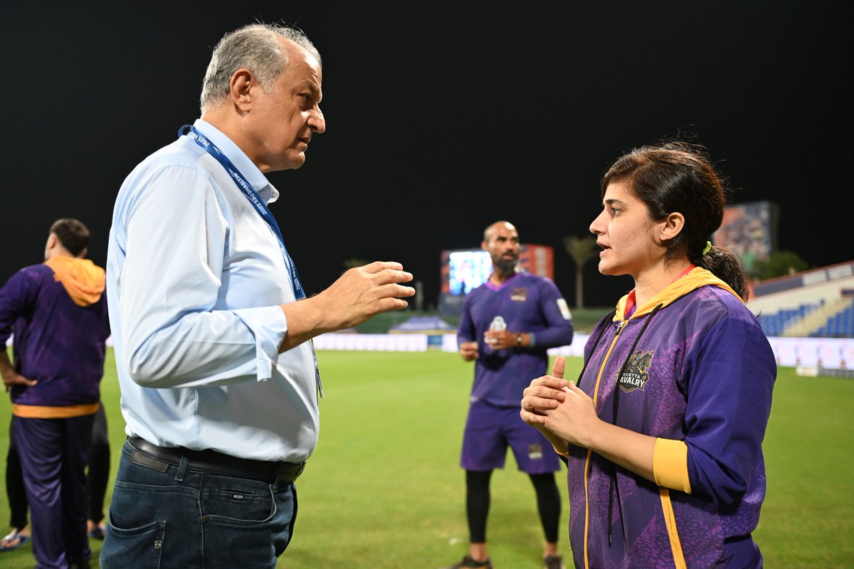 ImJaveria's tweet photo. When leaders like Nadeem Omar sir place their trust in you, it becomes both a responsibility and a privilege. Grateful to him, Co-owner Hasan Omar, and the entire Quetta family for welcoming me as Team Director for Quetta Qavalry in this year’s Abu Dhabi T10.

It has been a wonderful campaign. 🫡

#QuettaQavalry #AbuDhabiT10
