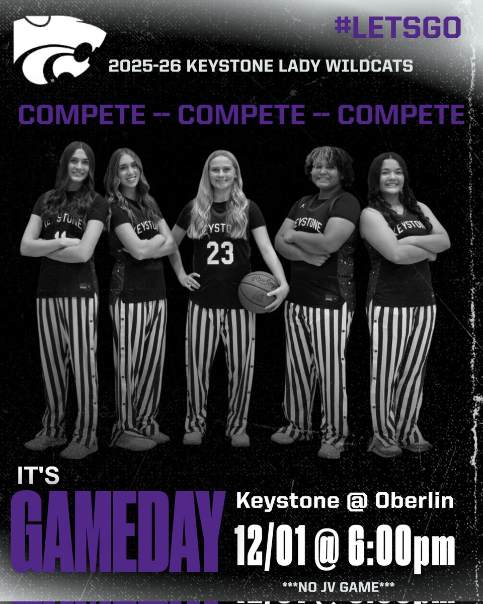 It's Game Day for the Keystone Lady Wildcats (2-0) as they play at Oberlin Phoenix (0-0) tonight!

Who: Keystone at Oberlin
Where: Oberlin High School
When: Mon, Dec 1st
Time: 6:00pm (Var only tonight)

Lady Wildcats schedule &amp; stats (via Maxpreps):
maxpreps.com/oh/la-grange/k…