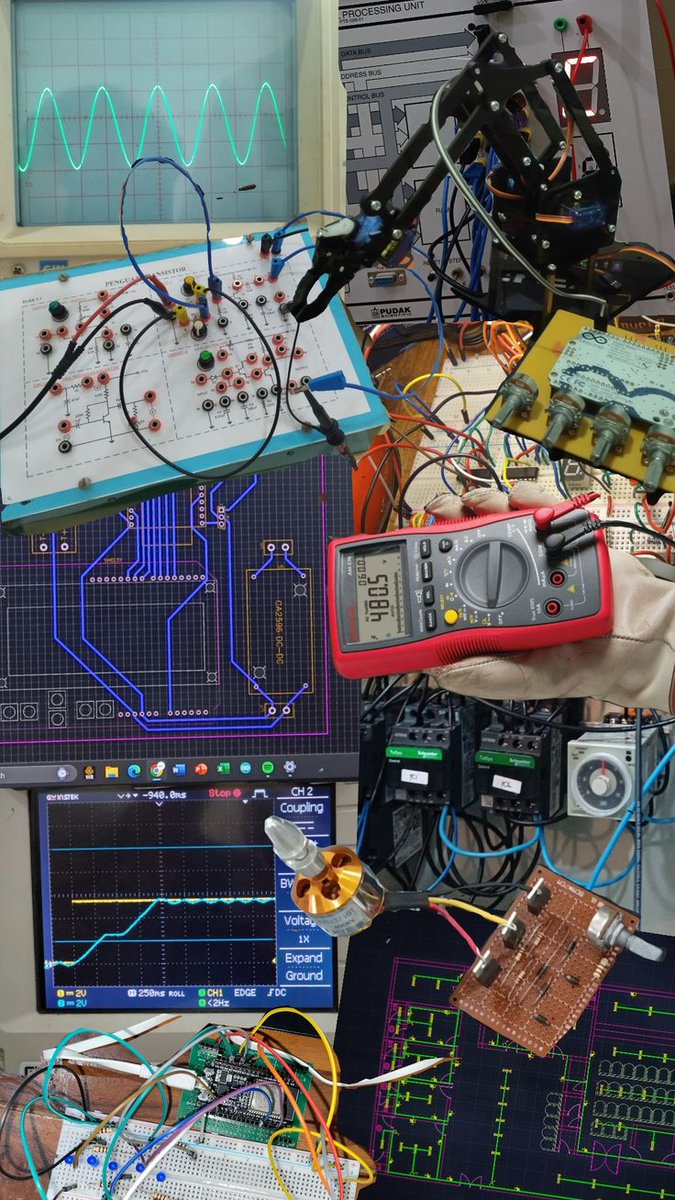 oprydai's tweet photo. think robotics is just motors?

• control loops → differential equations + real-time systems
• state estimation → bayesian inference + stochastic processes
• slam → graph optimization + nonlinear least squares
• path planning → search algorithms + computational geometry
• motion planning → kinematics + constrained optimization
• perception → computer vision + representation learning
• sensor fusion → probabilistic modeling
• manipulation → dynamics + contact physics
• localization → filtering + map consistency
• trajectory tracking → control theory
• embedded integration → hardware-software co-design
• actuation → electromechanics + power electronics
• fault handling → redundancy + safety engineering

robotics is a stack of hard problems glued together.