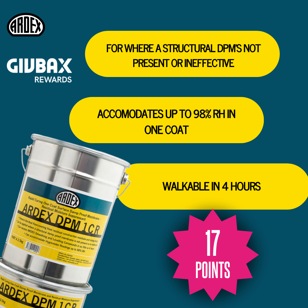 💦 Damp floors slowing you down? 

🤝 You’re not alone — moisture’s one of those problems that loves turning a simple job into a headache 😅

👀 Get to know ARDEX DPM 1 C R

👉 Available in 3kg, 6kg or 10kg

Take a look - ow.ly/V5K250XyEeM

#ARDEXUK #DPM1CR #MoistureControl