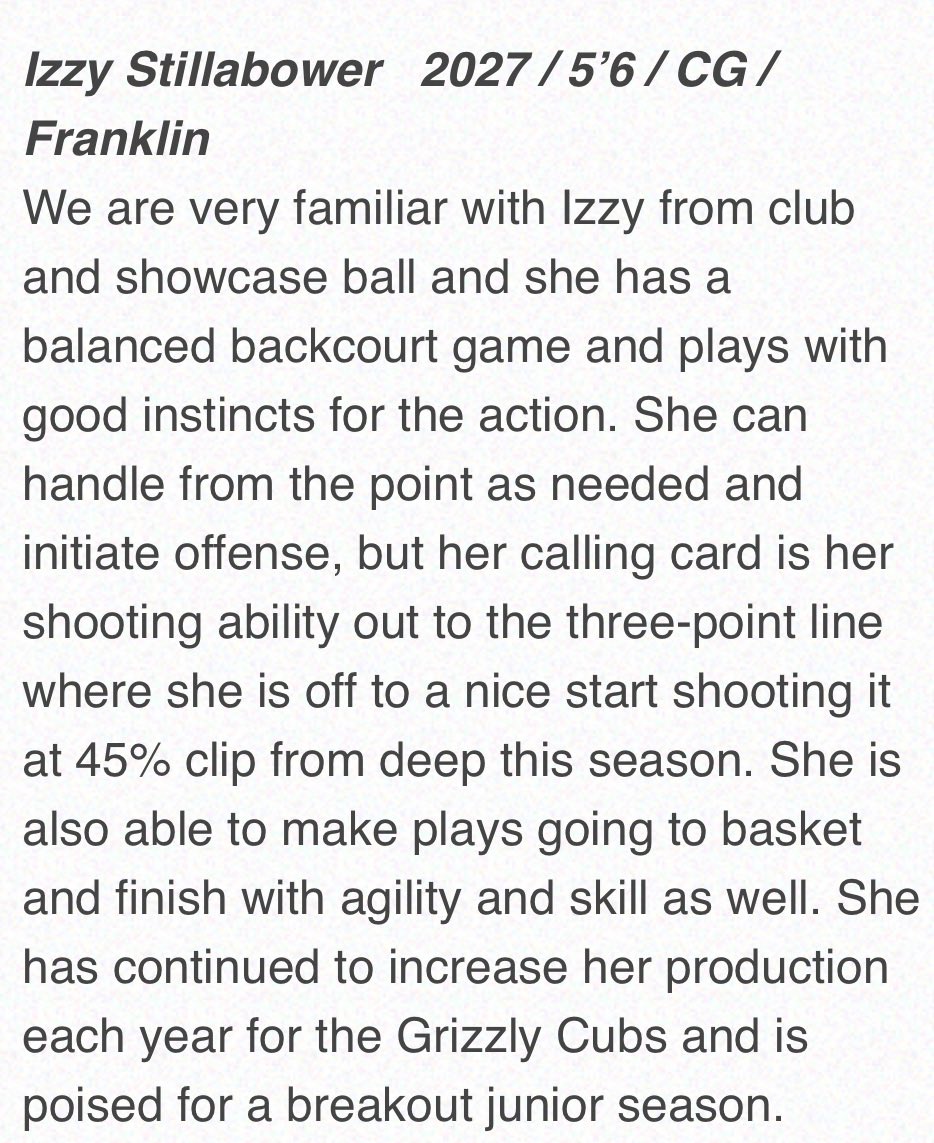 Izzy Stillabower tweet media