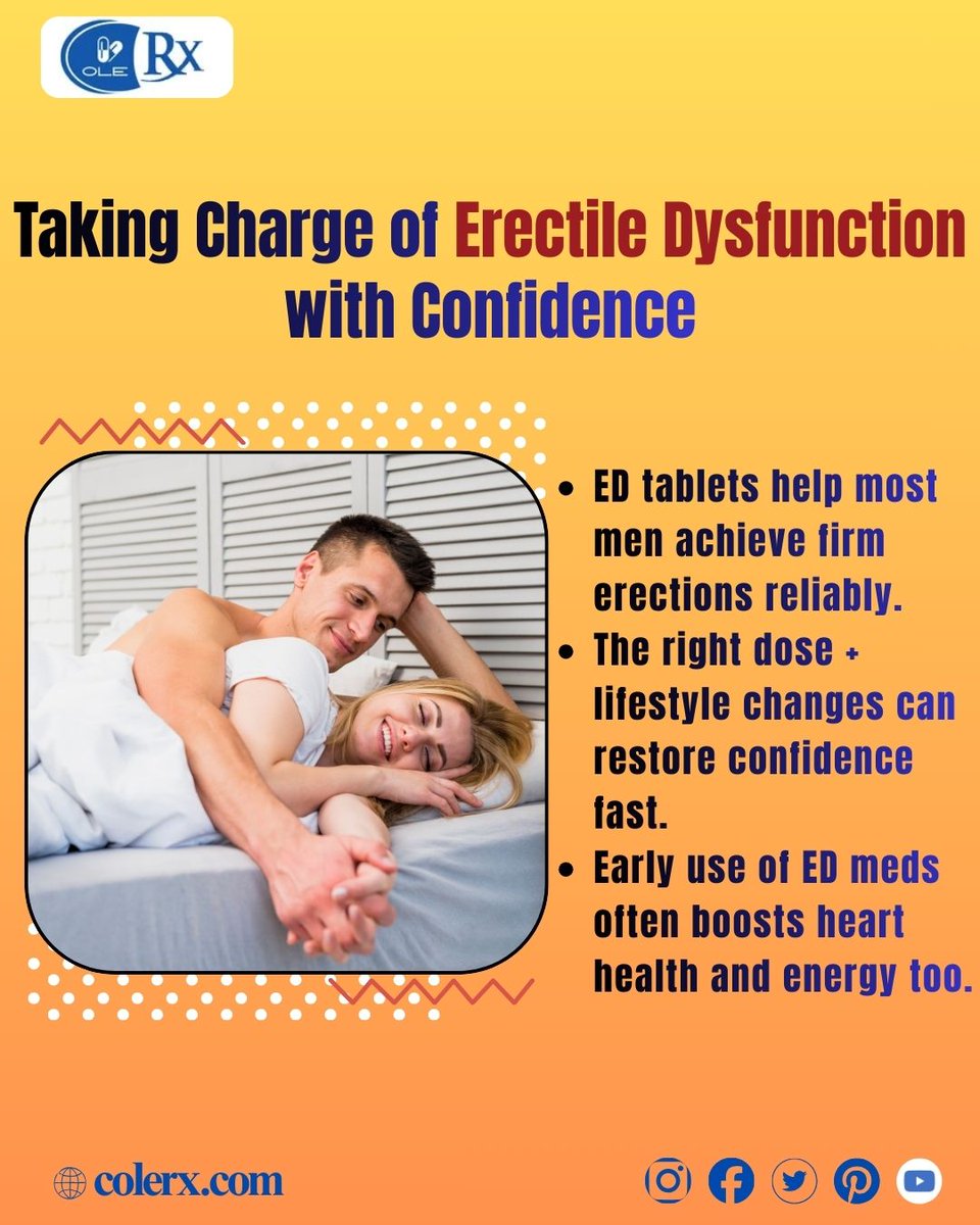 Colerx_com's tweet image. Take control of ED with confidence 💪
ED is more common than you think – and it’s treatable. 

#erectiledysfunction #erectiledysfunctionproblems  #edtreatment #MensHealth  #SexualHealth #PerformanceBoost #confidenceboost #EDSupport #HealthyRelationships #menswellness #colerx