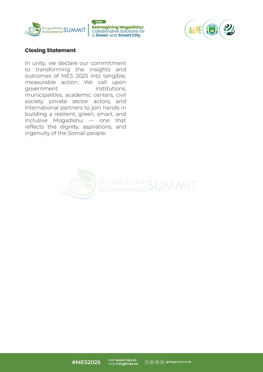 Mogadishu Environmental Summit tweet media