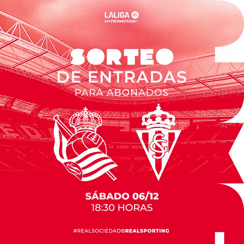RealSporting's tweet photo. 🎟 Sorteo de entradas para el #RealSociedadBRealSporting.

#LALIGAHYPERMOTION