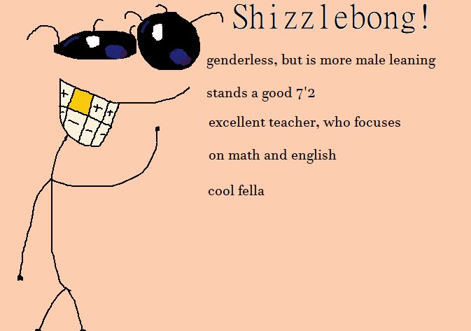 manfr0mb3low's tweet image. this is my oc shizzlebong do you guys like him #artmoots #oc #baldisbasics #art