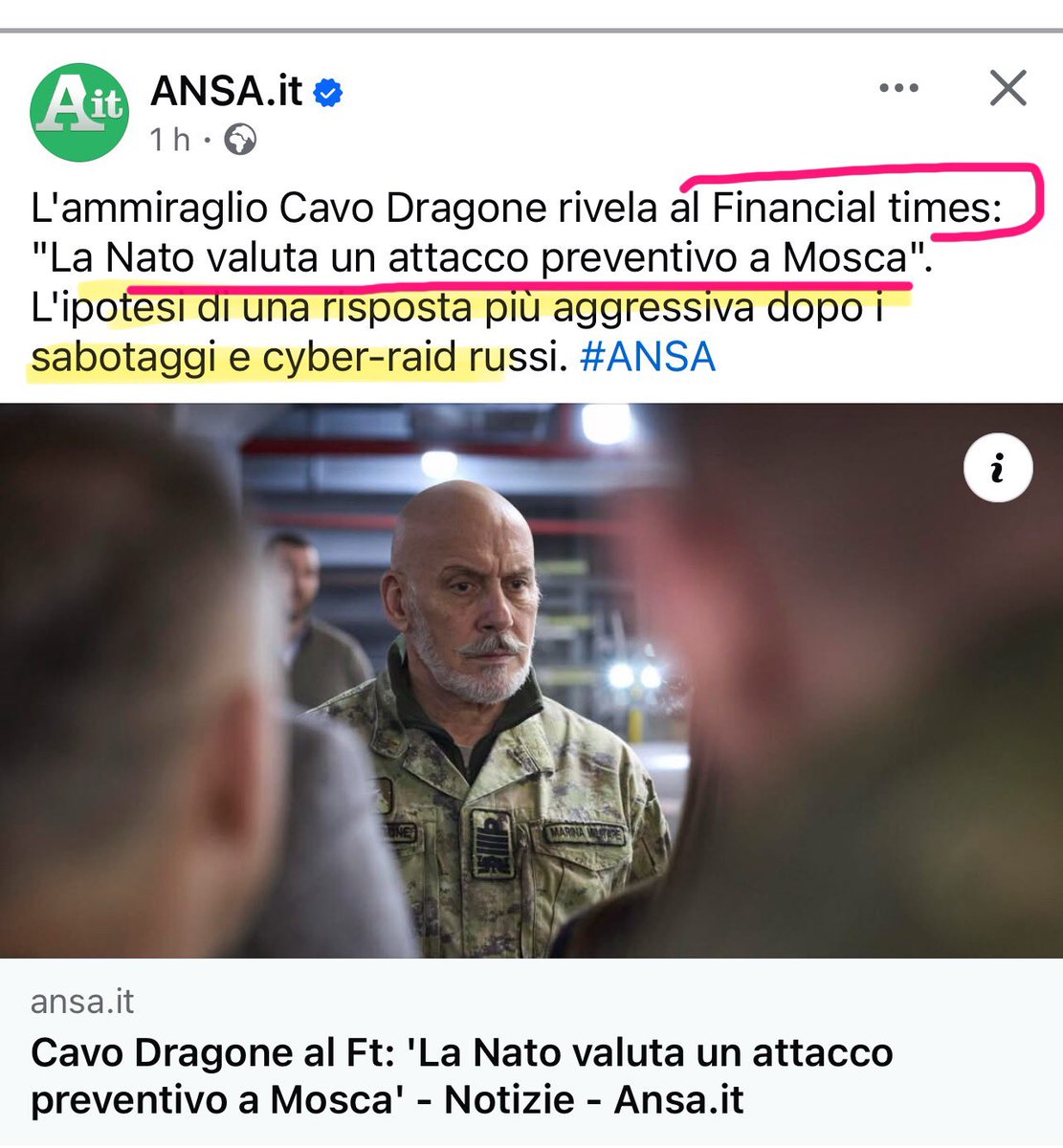 LauraCalosso's tweet photo. 🔴”La NATO valuta un attacco preventivo contro la #Russia ”.

🟣Quali #sabotaggi ? Quelli con droni tenuti insieme da nastro adesivo e appoggiati sul tetto di un pollaio in Polonia?
🔻”Preventivo” rispetto a cosa? 

https://t.co/hhwkOnsVle https://t.co/GLnwmRs3uQ
