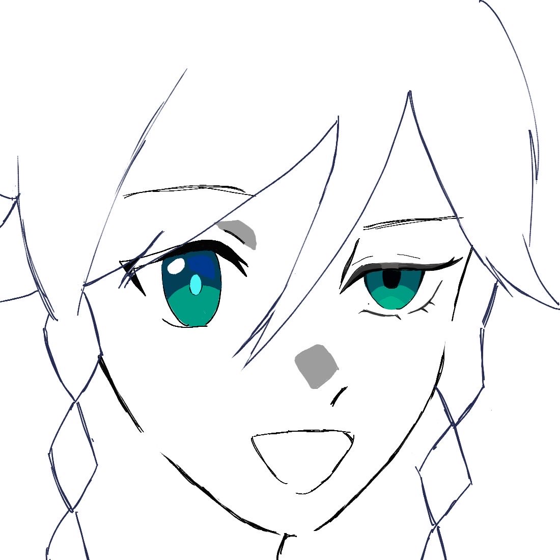 Ray331821's tweet image. 最近流行ってるの描こうとしてる