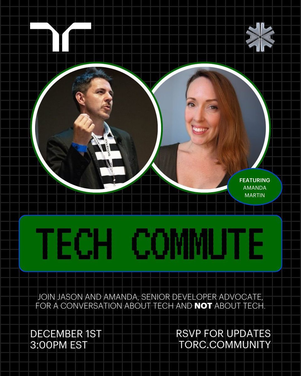 TasonJorres's tweet photo. Very excited to have my friend @hey_amandam today on #techcommute you better be there! https://t.co/7pT4wdSMAO