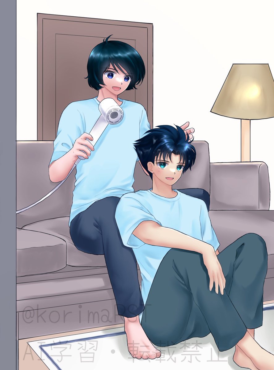 korimaRST's tweet image. 同棲シーカミ妄想