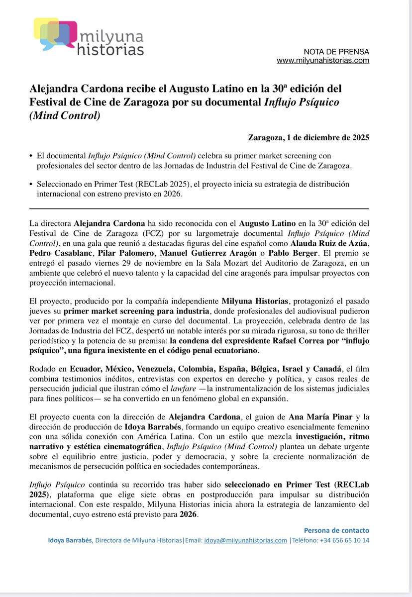 Rafael Correa tweet media