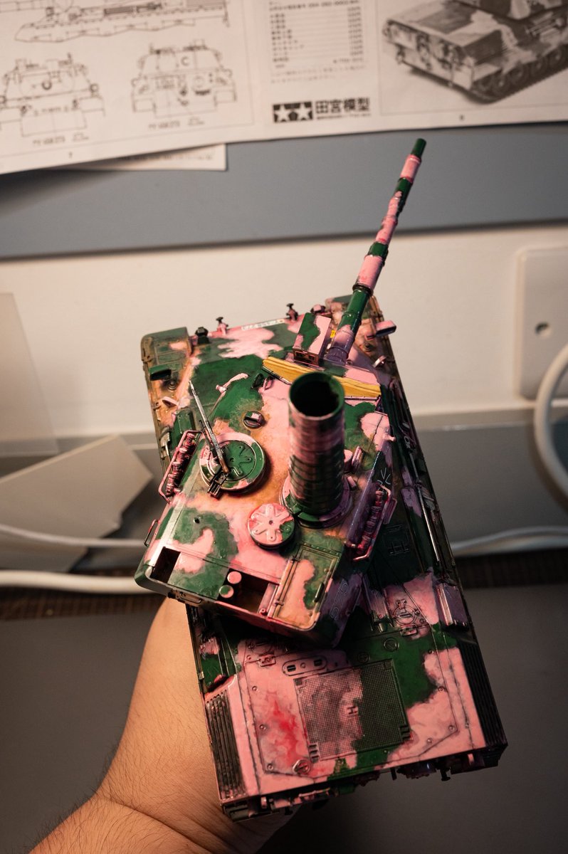 leavingwater's tweet image. Okay the pink panzer is finished! A quick project but it looks amazing!