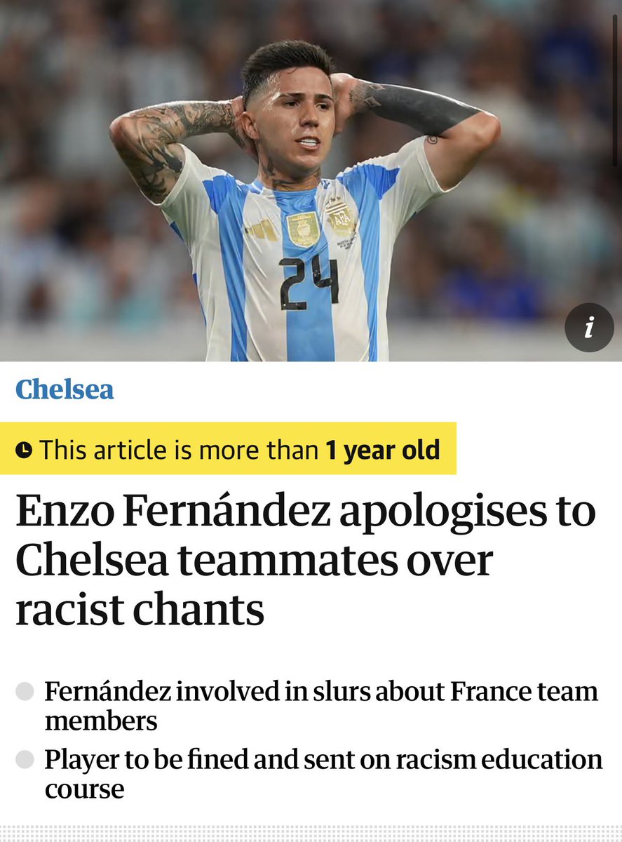 Chelsea fans think I’m calling him racist because of the challenge and not because he’s racist. Incredibly insane fanbase