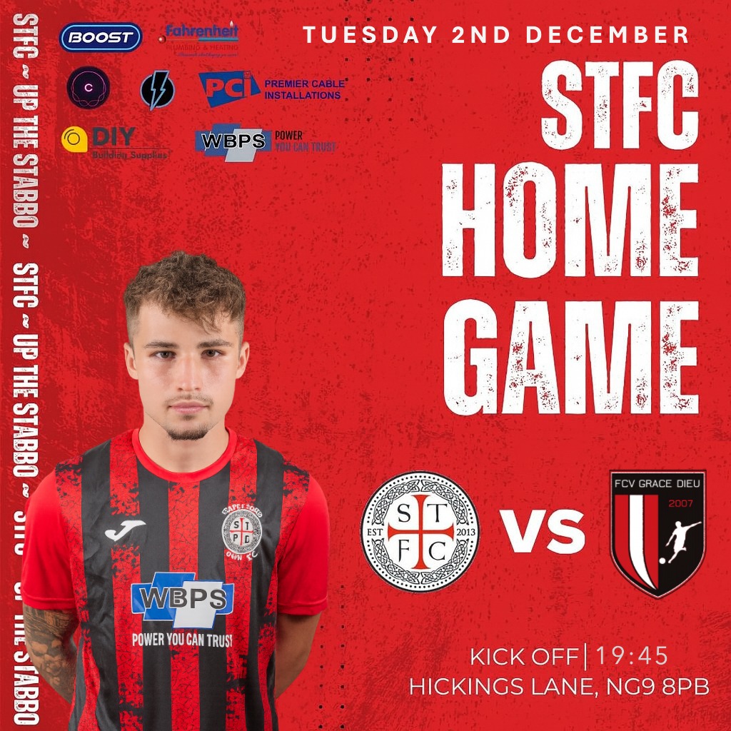 Back for another midweek fixture as we look to put the weekends disappointing result behind us  ⚔️ 💪

🕢 Tues 2nd Dec, 7:45PM KO
📍Hickings Lane, NG9 8PB

🔴 ⚫ #UpTheStabbo 🔴 ⚫
<a href="/GCEHireFleet/">GCE Hire Fleet Ltd</a> <a href="/SGDLtd/">Sports Ground Development Ltd</a> <a href="/NonLeagueCrowd/">Non League Crowds</a> <a href="/StickyPalms/">The Groundhopper</a> <a href="/NottsDerbyFBall/">Nottinghamshire & Derbyshire Football</a> <a href="/FootballWebPgs/">Football Web Pages</a> <a href="/vinnynolan/">On The Hop Groundhopping / Real Ales - Syd</a>
