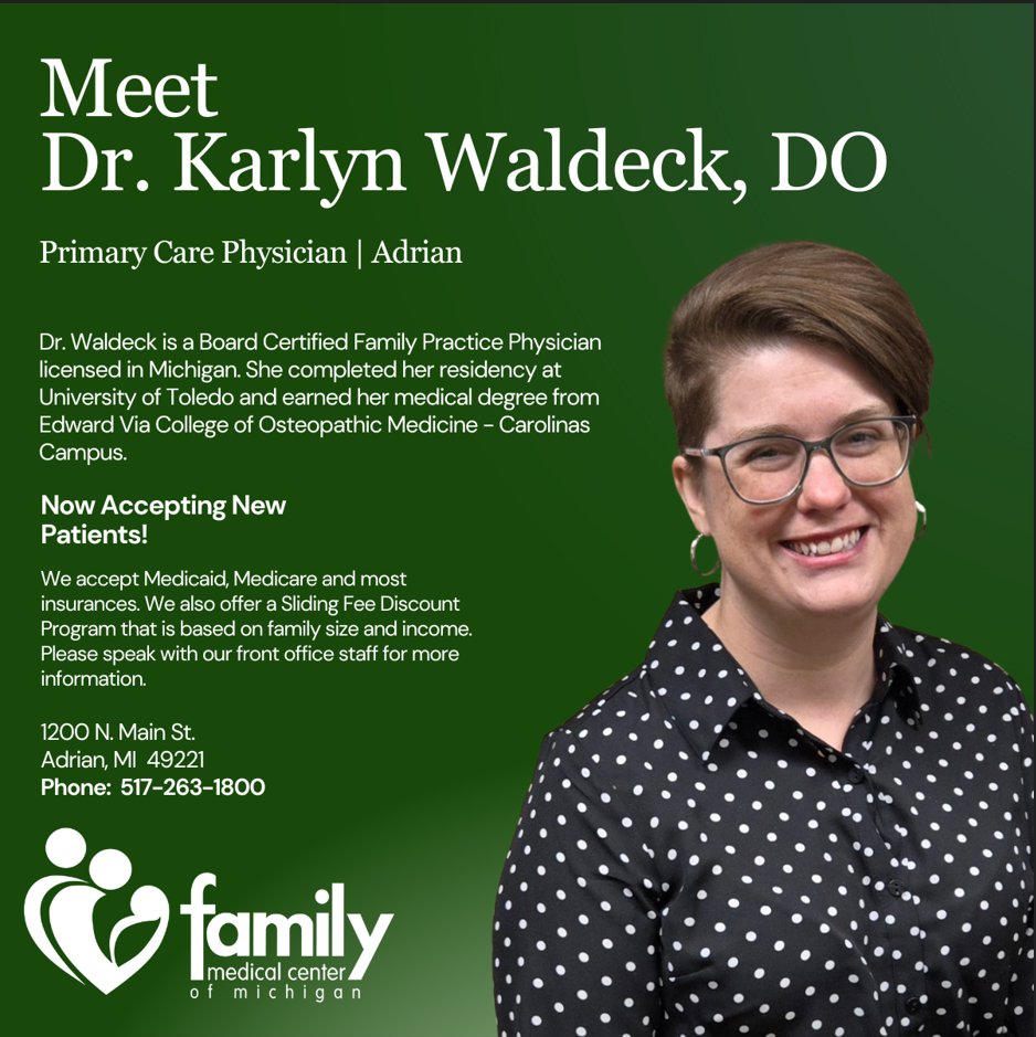 FamilyMedical2's tweet image. familymedicalmi.org
#PCP #CHC #primarycarephysician 
517-263-1800