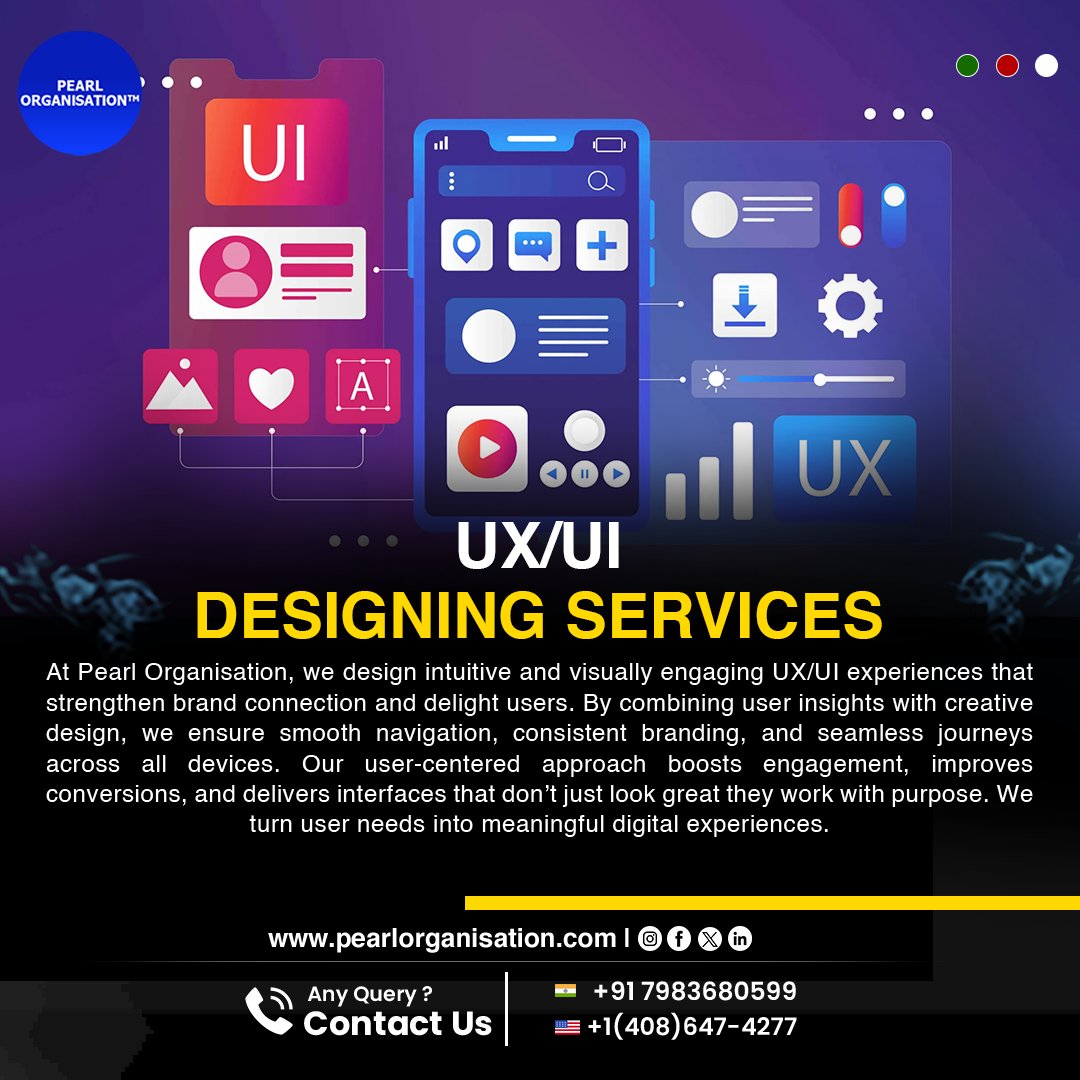 pearlorgs's tweet image. Create stunning digital experiences with our UX/UI Designing Services that enhance user engagement, strengthen brand identity, and deliver pixel-perfect.
.
.
🌐 pearlorganisation.com
📞 Contact Us : +91 7983680599 , +1(408) 647-4277
.
.
#PearlOrganisationReviews #UXUIDesign