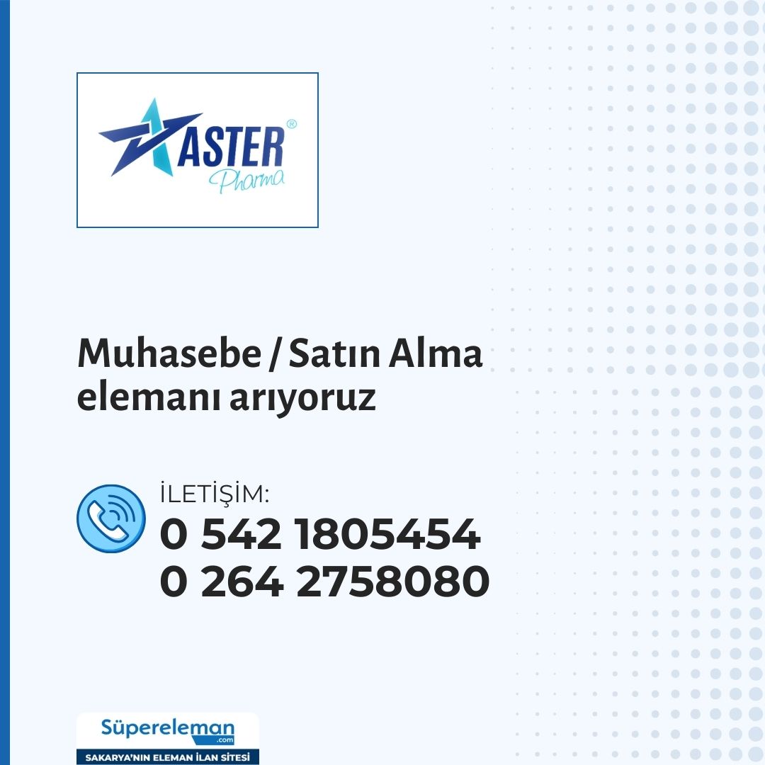 Muhasebe / Satın Alma elemanı arıyoruz

📌 İlan Detayları:
supereleman.com/job/job_5hfm_1…

🌐 Daha fazla ilan görmek için web sitemizi ziyaret edebilirsiniz: supereleman.com #sakarya #işilanı #işfırsatı #personel
#elemanaranıyor