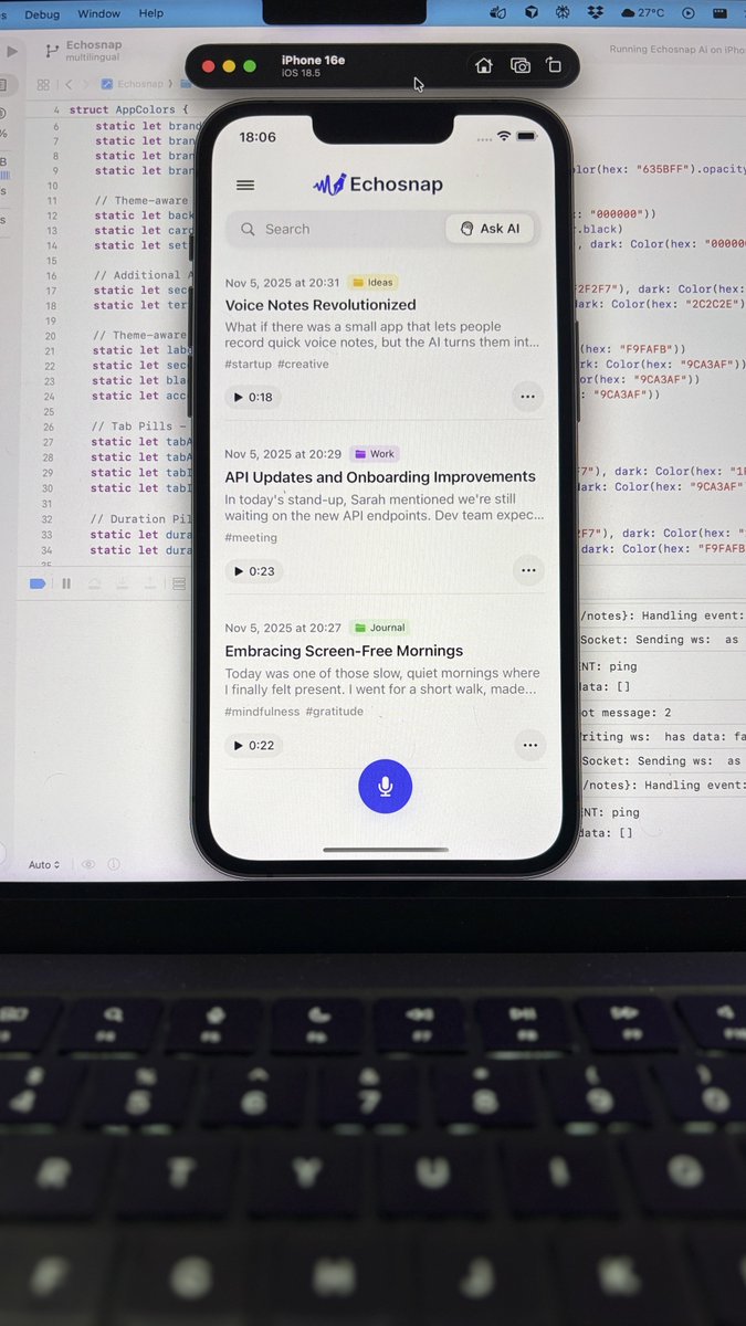 pradeep_space_'s tweet image. I built Echosnap because my own audio notes were a mess.

I kept recording everything - meetings, ideas, reminders but could never find anything later.

I didn’t want another app...
I wanted something that actually listens and understands meaning, not keywords.
So I built it.…