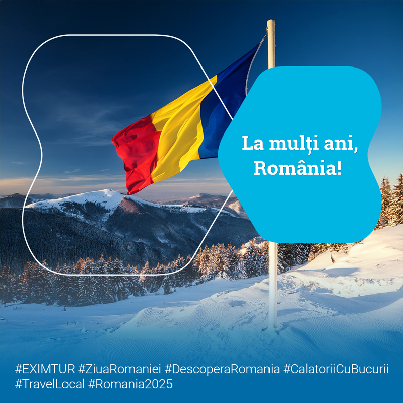 Eximtur's tweet photo. La mulți ani, România! Astăzi ne bucurăm de frumusețea țării noastre, de tradiții și peisaje care ne fac mândri să fim acasă. #EXIMTUR #ZiuaRomaniei #DescoperaRomania #CalatoriiCuBucurii #TravelLocal #Romania2025- https://t.co/sXserplizt https://t.co/9EpU5sADsr