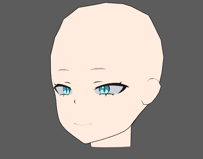 顔の斜めも大分仮段階できてきた
髪までやったら映し始めてもよさそう