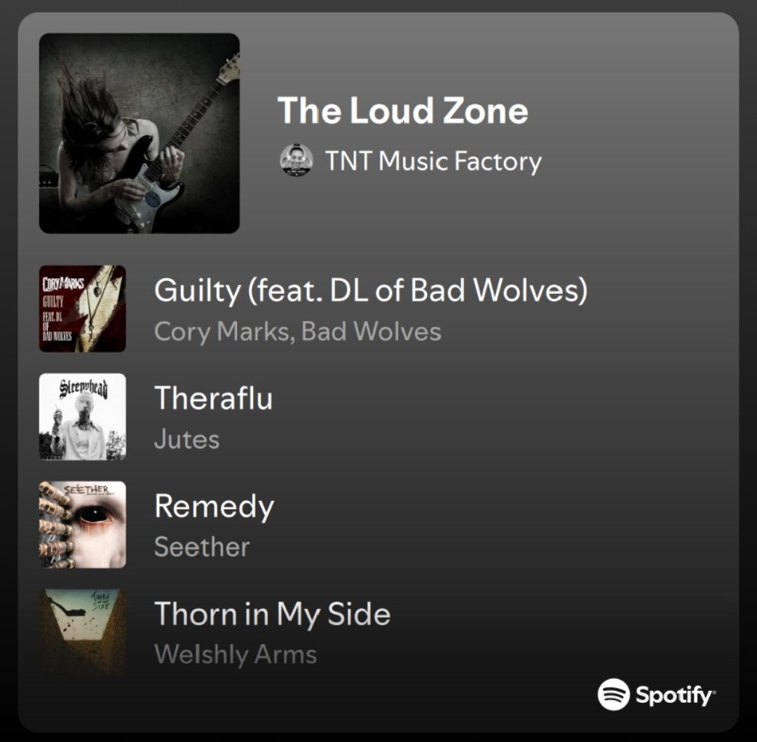 Hey, good Monday morning, everyone! Here's the playlist, updated again after a short one-day break. Rock On! #JUTES
#CORYMARKS #WELSHLYARMS
#Spotify #HardRock #MusicBank