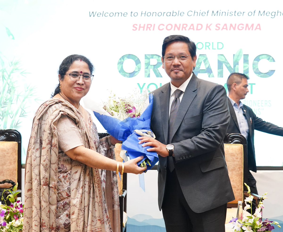 CMO_Meghalaya's tweet photo. HCM said that the term ‘organic farming’ is not just a buzzword but is an age-old tradition practiced by generations of farmers of Meghalaya and the North East region

@AgriGoI @APEDADOC https://t.co/CqxgNRX5wV
