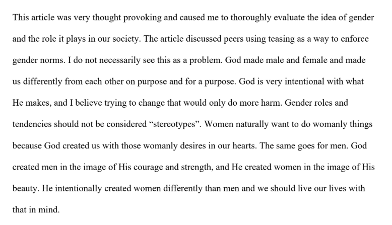 <a href="/UofOklahoma/">University of Oklahoma</a> According to OU, this is an acceptable psychology paper.

And this school should be accredited?
