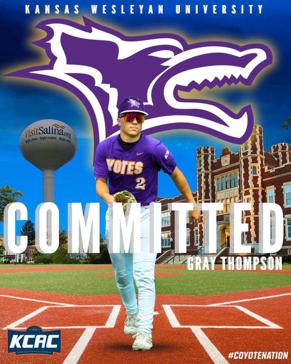 #AGTG After a lot of thought and prayer, I am extremely excited to announce that I will be continuing my athletic and academic career at Kansas Wesleyan University. I want to thank my family for supporting me in everything that I do. I want to thank my coaches for giving me all