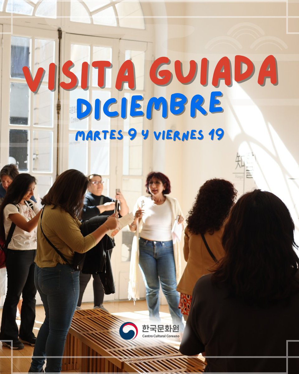 💝¡En diciembre vení a conocer el CCC!🫰🏻

Sumergite aún más en la cultura coreana. Inscribite a nuestras visitas guiadas para descubrir juntos nuestras instalaciones.

⏰¿Cuándo?
-Martes 9, 11:00 h
-Viernes 19, 15:30 h

Inscribite en: docs.google.com/forms/d/e/1FAI…