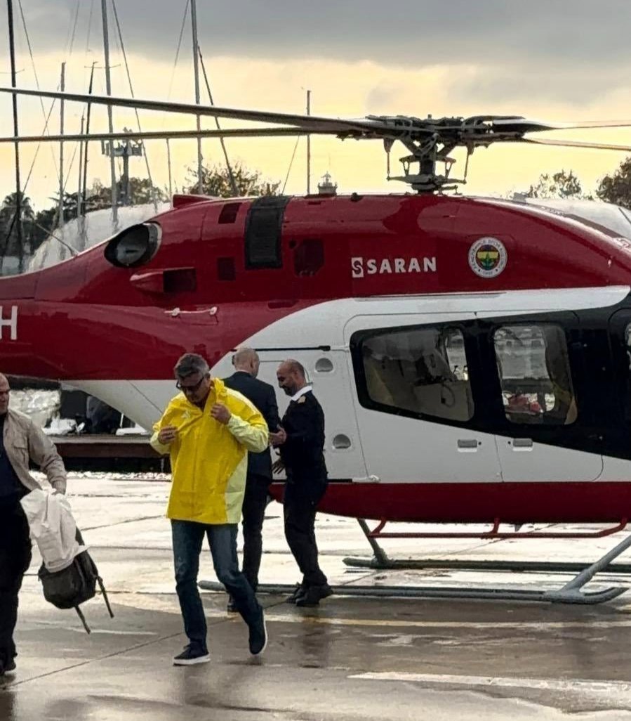 Sadettin Saran Kadıköy'e helikopterle geldi
