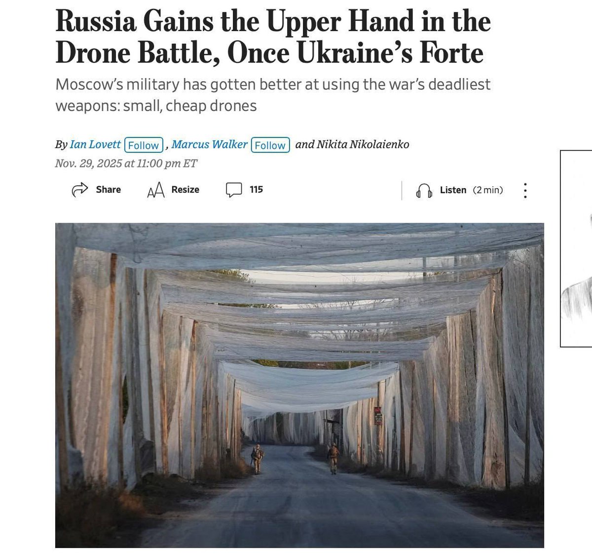 #UkraineRussiaWar #Pokrovsk #Kupyansk #Toretsk #Sumy #Dobropolye #Vovchansk

 WSJ: Russia Takes the Lead in the Drone War

- Russian UAVs surpass the Ukrainian Armed Forces in numbers and effectiveness.

- Units like «Rubicon» target logistics and rear areas — losses of operators