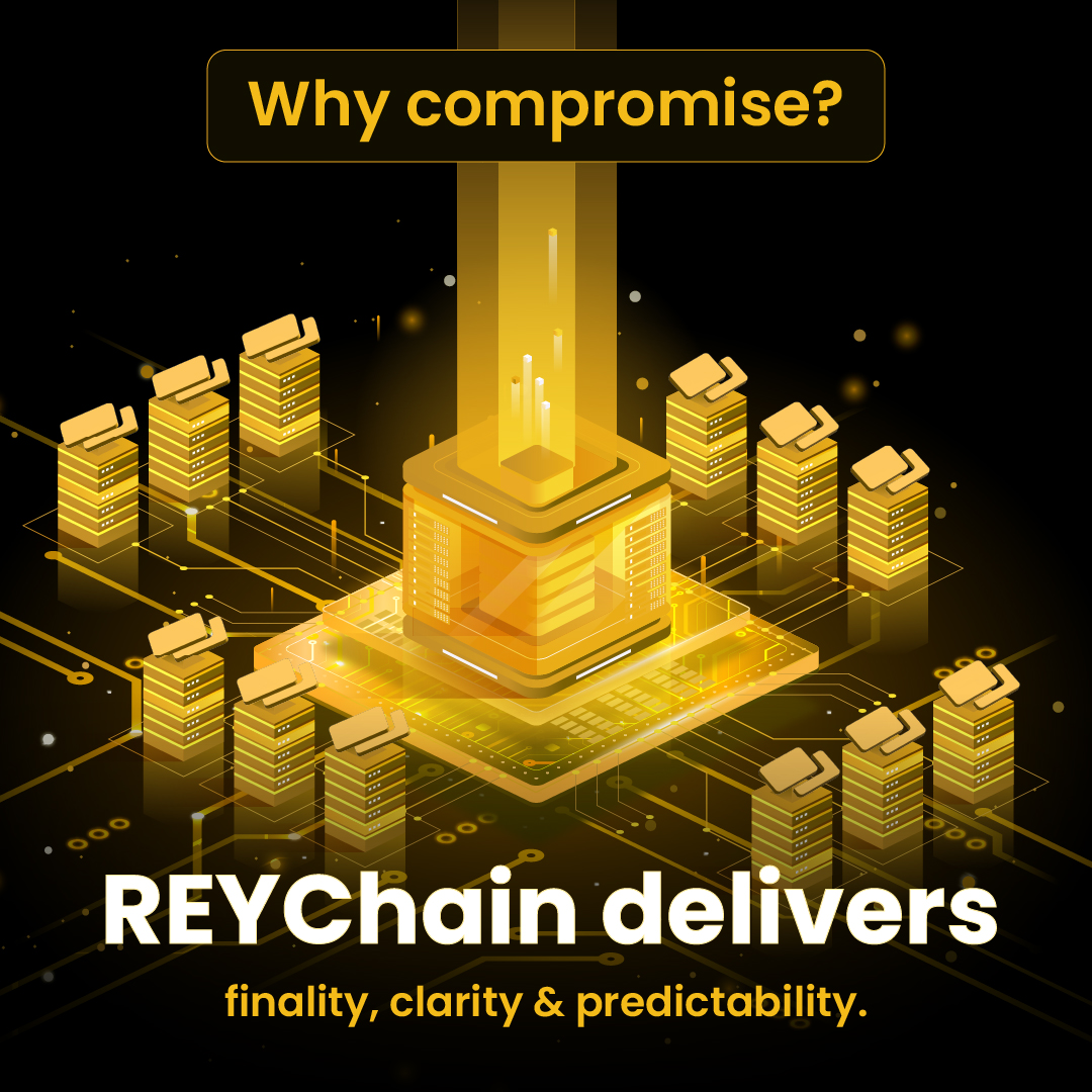 rey_chain's tweet photo. Why compromise when you can build with certainty?

With ReyChain, every transaction lands with true finality - clear, predictable, and built for real confidence.

Step into the future with ReyChain. 🔗⚙️

#JoinRey #ReyChain #Blockchain #Web3 #Innovation #Finality https://t.co/AvqSpghdyk