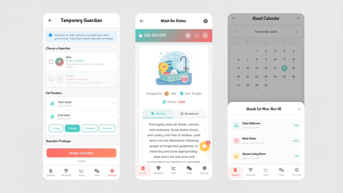 _afoji_'s tweet photo. Just completed a design with #MoonchildAI, a tool that helps designers execute ideas faster.
I included features such as Temporary Guardian, Calendar scheduling, and Task Breakdown to help parents stay organized effortlessly.
#abrahamchallenge https://t.co/BEKvpa0Iw5