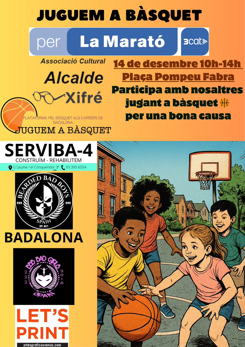 juguemabasquet's tweet image. US ESPEREM EL DIA 14 DE DESEMBRE A LA PLAÇA POMPEU FABRA A PARTIR DE LES 10H. 

#badalona
#bressoldelbasquet
#juguemabasquet