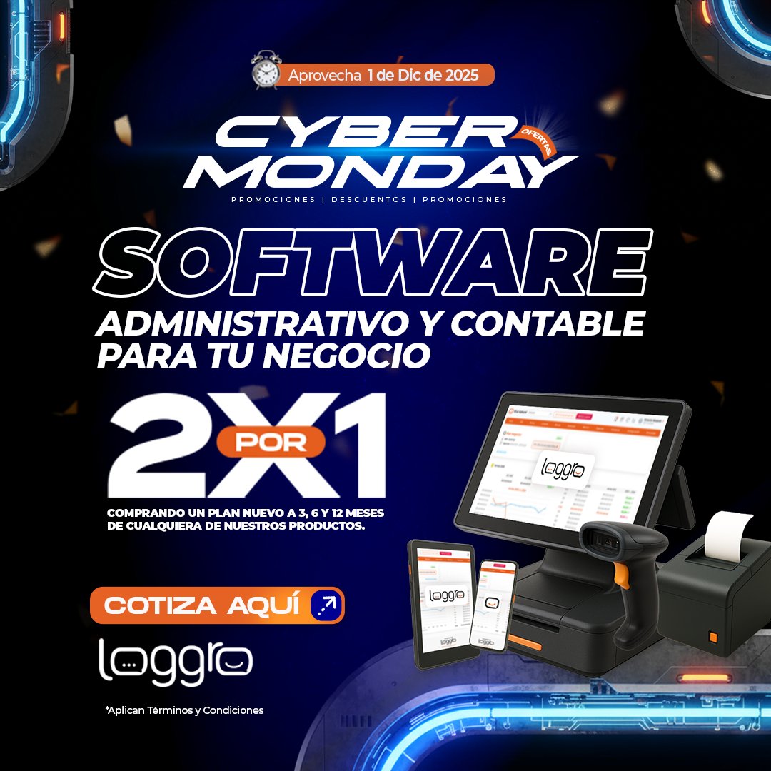 tuloggro's tweet photo. Cyber Monday no espera ⚡🔥
Es hoy o nunca para llevarte el 2x1 en todos los productos Loggro y fortalecer tu negocio al mejor precio.

Si lo dejas pasar esta última oportunidad, toca esperar y no sabemos cuanto. 🧡📲 https://t.co/YRKJ5SoHvj