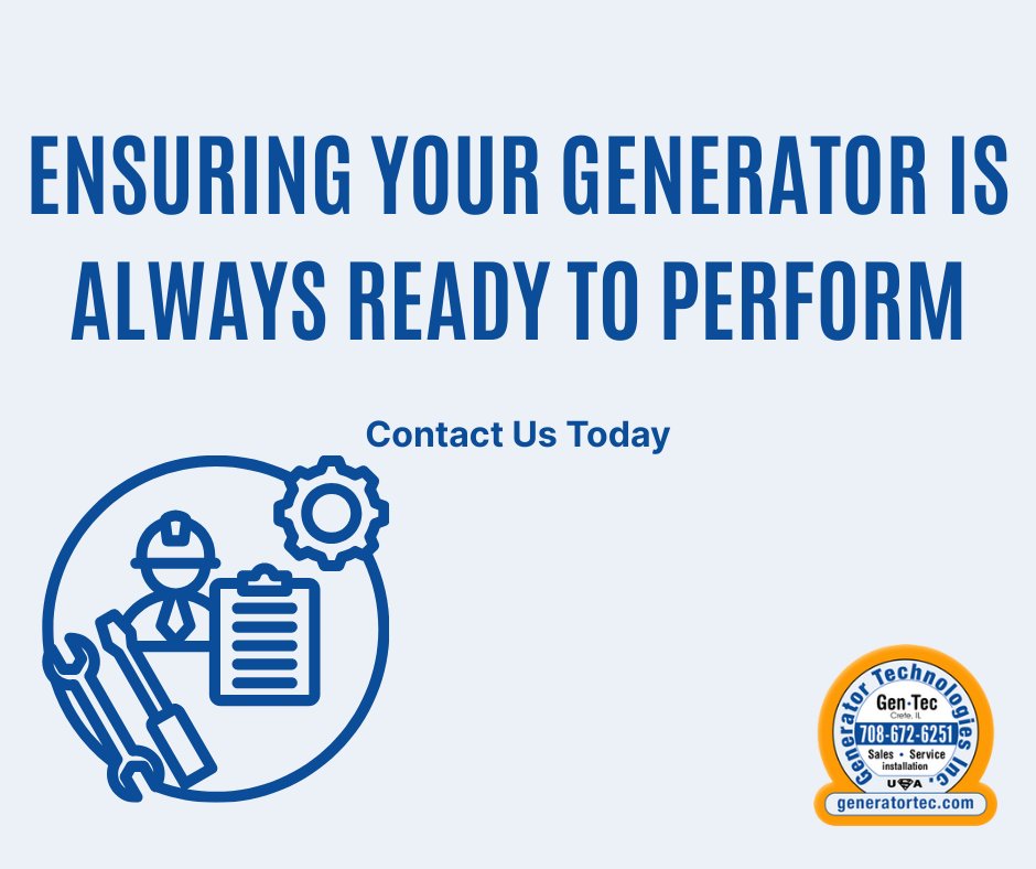 generatortec's tweet image. Routine maintenance keeps your generator ready when you need it most. Trust Generator Technologies Inc. for expert service, call us today.
#PreventiveCare #PowerProtection

bit.ly/372xtEj