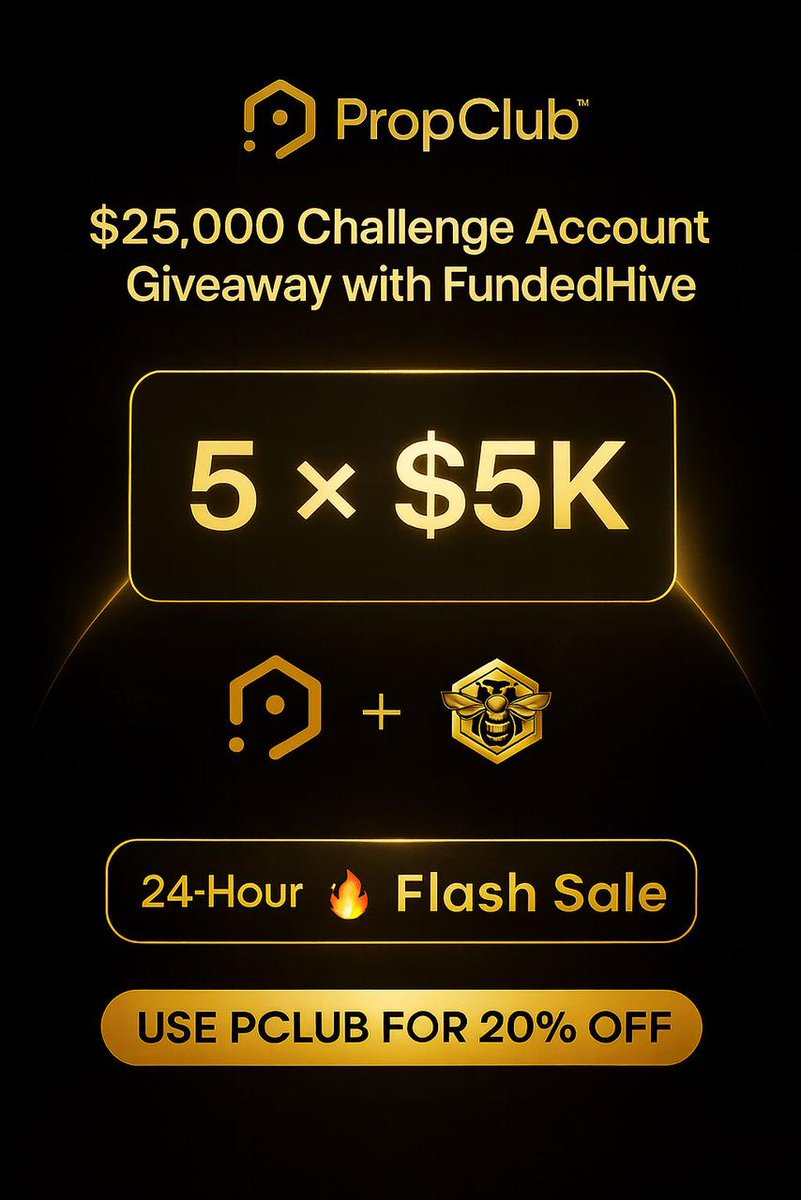 SayLessFX's tweet image. Giveaway!!  5x $5k Funded Accounts 🚨 

To Win;

1. Like &amp;amp; Repost 

2. Follow Me &amp;amp; @propclub_ 

3. Tag a friend 

4. Engage With Quoted post 

Winners in 72 Hours! ! Good Luck