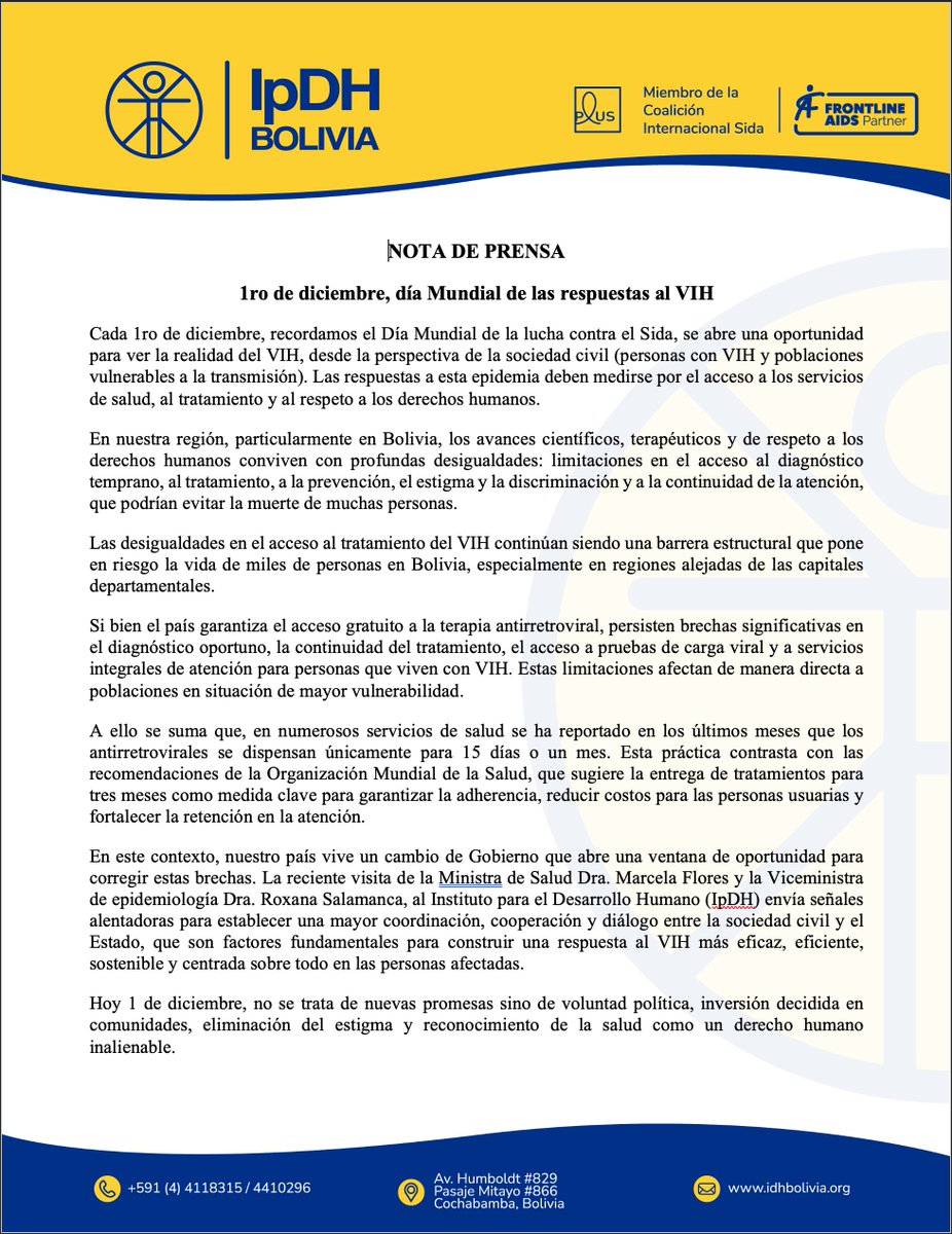 IDH Bolivia tweet media