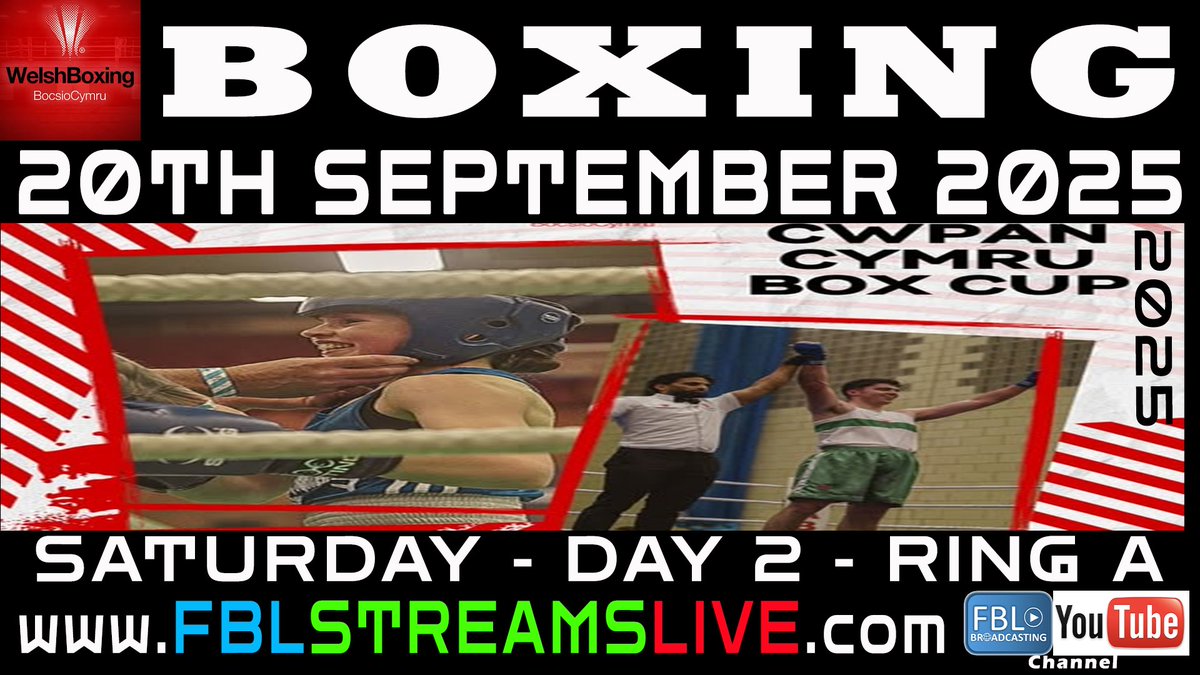 AVAILABLE TO THE PUBLIC NOW!!! Welsh Boxing Box Cup 2025 - 20/09/25!!! DAY 2 - Saturday - RING A!! These young boxers take to the canvas to become Welsh Boxing Box Cup Champion and lift the Welsh Medal with pride!!! youtu.be/dBWLLwnORvU
<a href="/WelshBoxing/">Welsh Boxing | Bocsio Cymru</a>